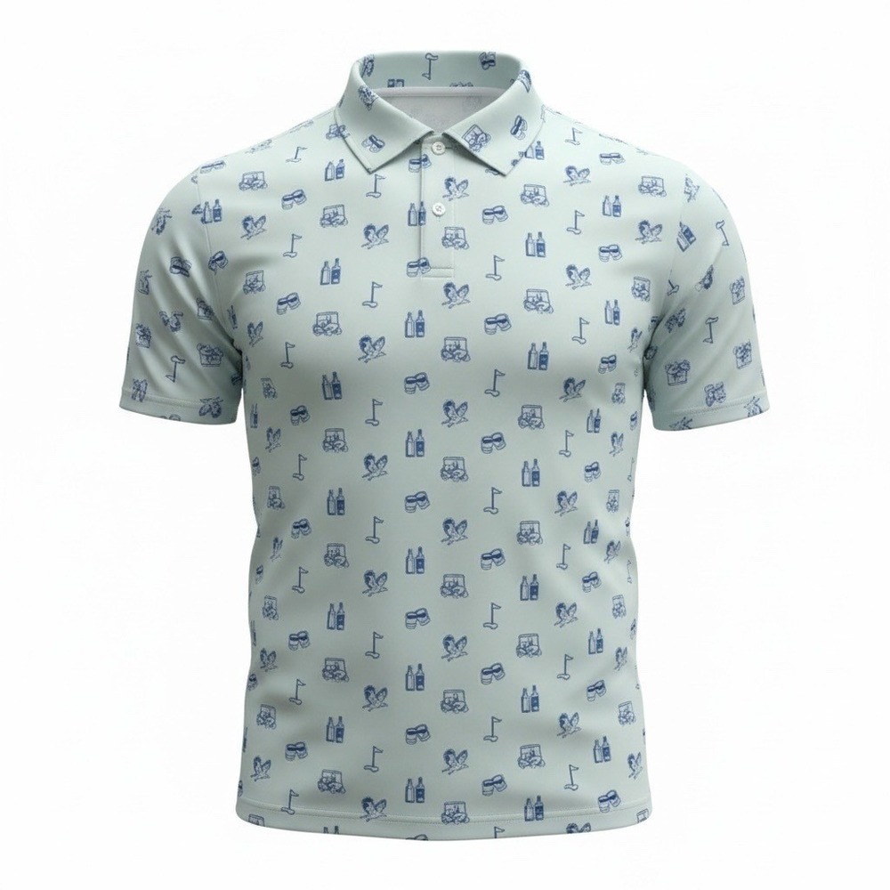 Laid Back Links Performance Golf Polo Stretch Short Sleeve Mens‎ Medium